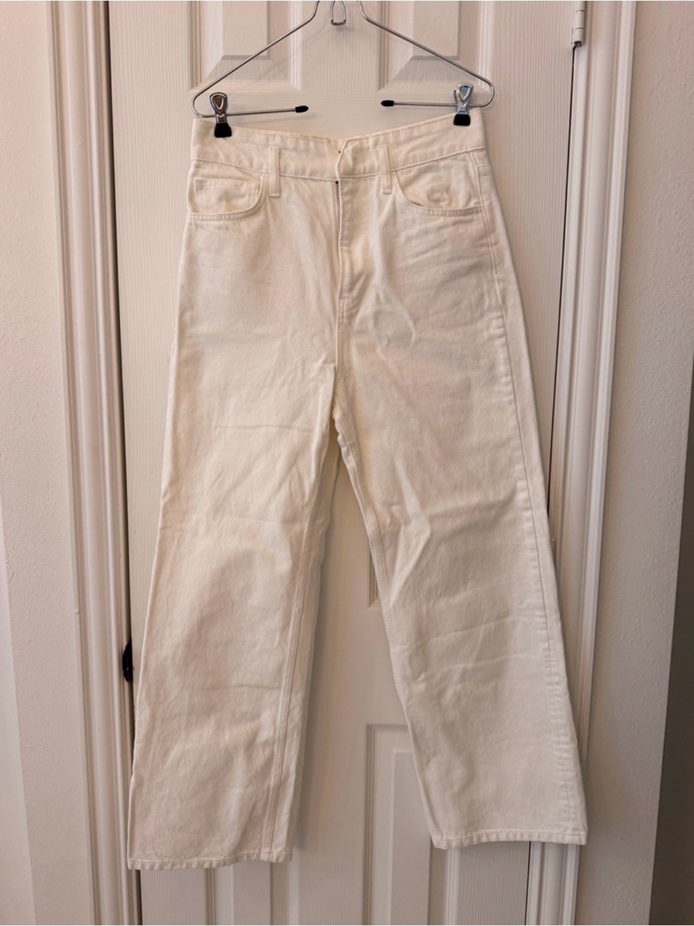 Reformation white  Wide-Leg High-Rise Jeans